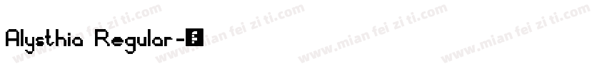 Alysthia Regular字体转换